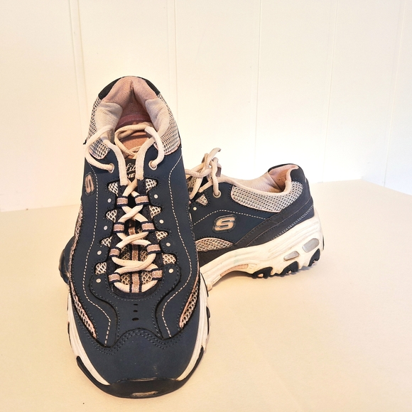 Skechers D' Lites Women's Blue and Pink Athletic Shoes Size 9 - Picture 3 of 9